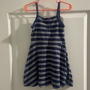 Hanna Andersson Navy and White Striped Tank Dress